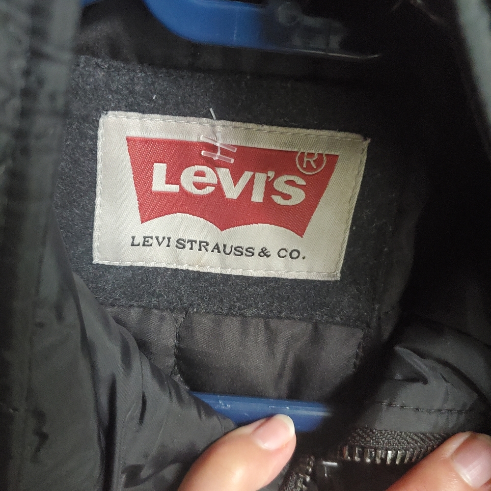 Levis Wool Jacket Size Medium With Insert In Gray - image 6